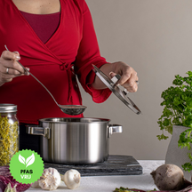 Sola Ruby Pfannenset – Edelstahl – Stieltopf ø 16, 18, 20 cm &amp; Stielkasserolle ø 16 cm – Induktionsgeeignet – 4-teilig