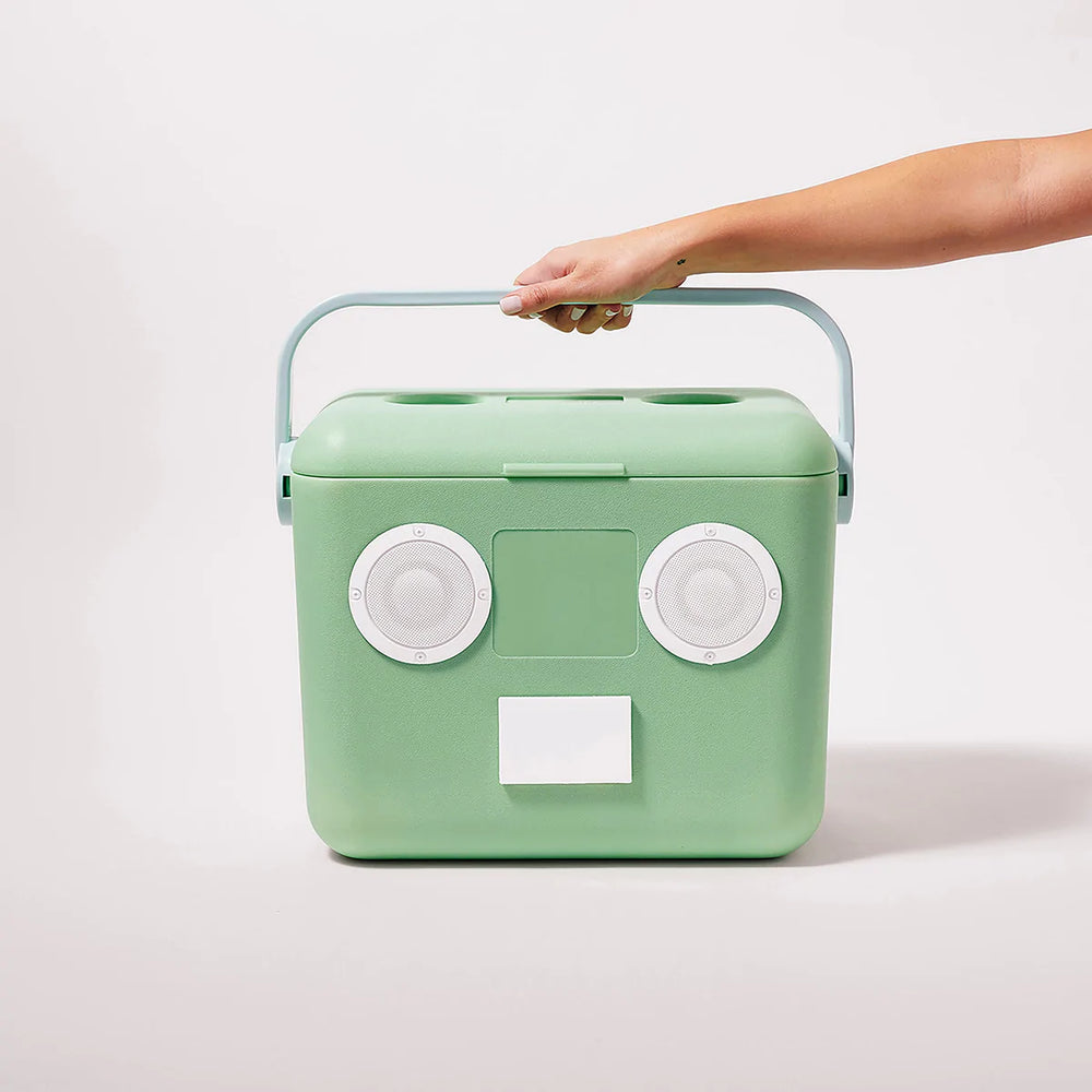 Sunnylife Kühlbox - mit Bluetooth-Lautsprechern - 15 Liter - mint