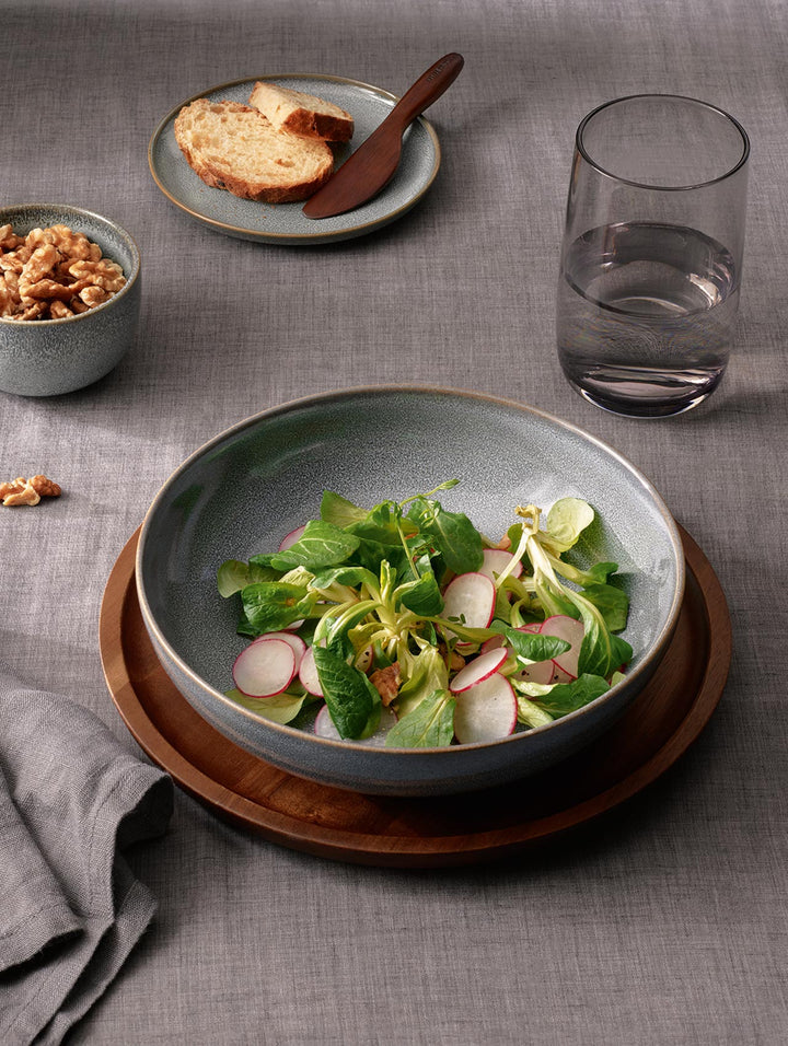 ASA Selection Geschirrset Saisons - Denim - 18-teilig / 6 Personen - 6 Dinner-Teller, 6 Frühstücksteller und 6 Schalen