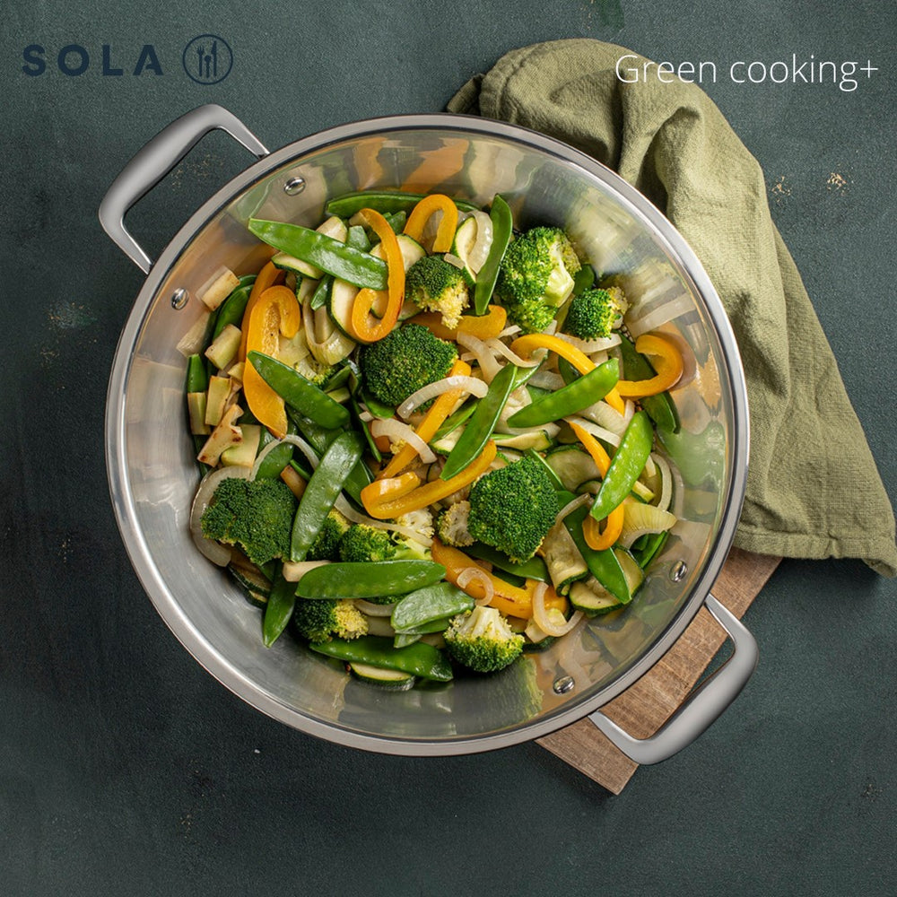 Sola Wokpan met deksel Green Cooking - ø 32 cm