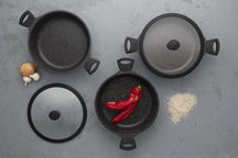 Sola Fair Cooking Schwarzer Kochtopf mit Deckel - ø 28 cm