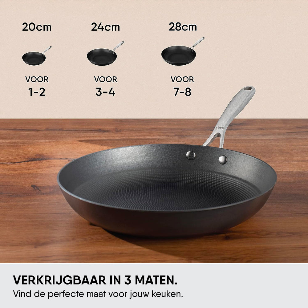 Stahl Cookware Bratpfanne Gusseisen Leicht – 20 cm – Auch für Induktion geeignet