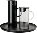 Stelton EM77 Isolierkanne, Serviertablett &amp; Kanne mit Deckel schwarz