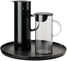 Stelton EM77 Isolierkanne, Serviertablett & Kanne mit Deckel schwarz