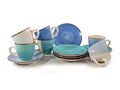 Tasse und Untertasse Studio Tavola Ocean Blue - 12-teilig