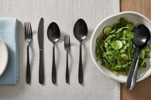 Studio Tavola Besteckset - Schwarz - 42 Teile / 8 Personen