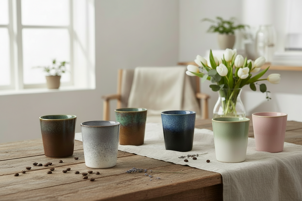 Studio Tavola Kaffeetassen - Senseo Tassen - Wind - 200 ml - 6 Stück