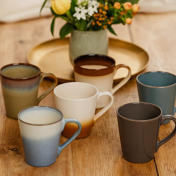 Studio Tavola Kaffeetassen mit Henkel - Storm - 310 ml - 6 Stück