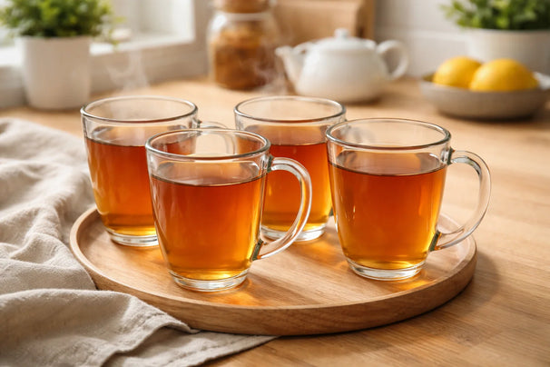 Cookinglife Kunststoff-Teegläser – CampVibe – Outdoor – Unzerbrechlich – 380 ml – 4er-Set