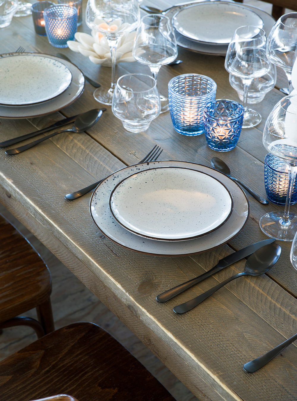 Cosy & Trendy Tiefe Teller / Pastateller Tessa Blau - ø 18 cm - 6 Stück