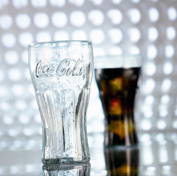 Coca Cola Gläser - Longdrinkgläser - Erfrischungsgetränkgläser - Transparent 370 ml - 4 Stück