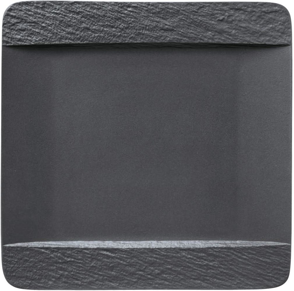Villeroy & Boch Speiseteller Manufacture Rock - Schwarz - 28 x 28 cm