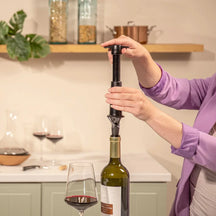 Vacu Vin Weingeschenk Elegant - Schwarz - 5-teilig