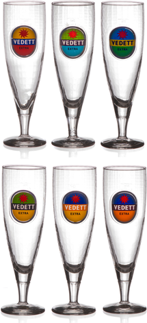 Vedett Biergläser mit Fuß Extra 330 ml - 6 Stück