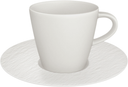 Villeroy & Boch Kaffeetasse und Untertasse Manufacture Rock - Weiß - 160 ml