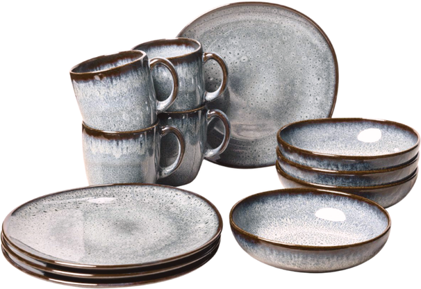 Villeroy & Boch Tafelservice Lave - Beige - 12-teilig / 4 Personen