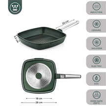 Westinghouse Grillpfanne Performance Gracious Green - 28 x 28 cm - Standard Antihaftbeschichtung