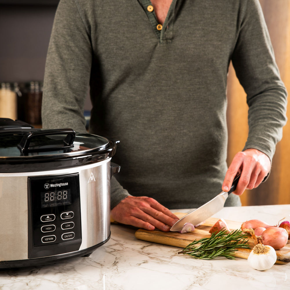 Westinghouse Slowcooker - herausnehmbarer Keramiktopf - Edelstahl - 6 Liter - WKSC65