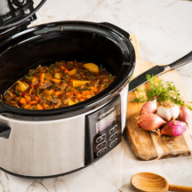 Westinghouse Slowcooker - herausnehmbarer Keramiktopf - Edelstahl - 6 Liter - WKSC65