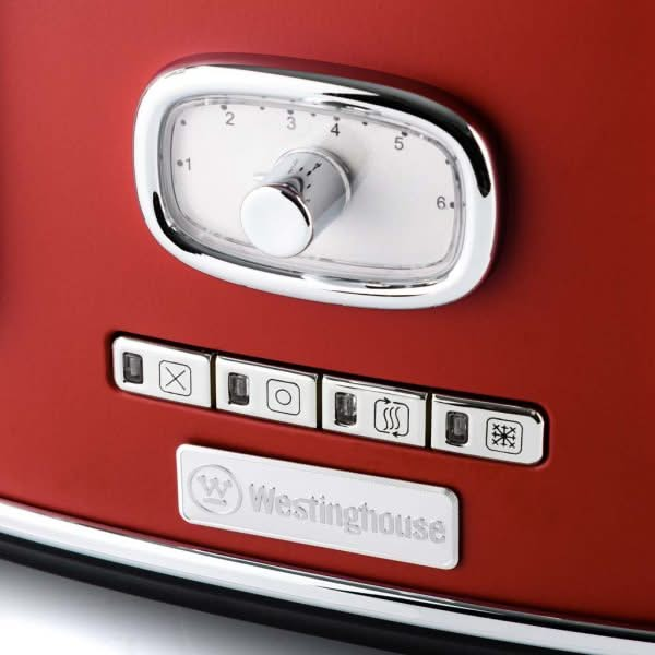 Westinghouse Toaster Retro Collections - 4 Schlitze - Cranberry Rot - WKTTB809RD