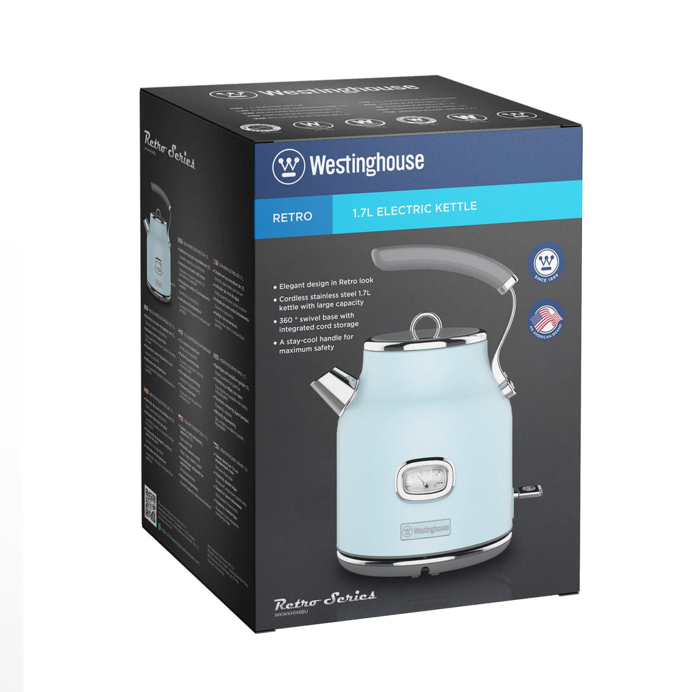 Westinghouse Wasserkocher Retro-Kollektionen - 2200 W - blau - 1,7 Liter - WKWKH148BU