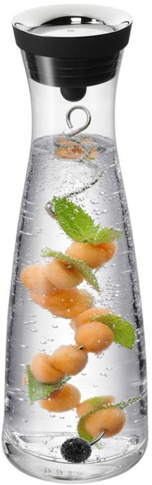 WMF Basic Wasserkaraf - Tropffrei - Inkl. Fruchtfilter - Schwarz / Silber - 1,5 Liter