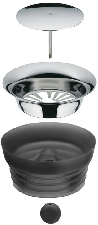 WMF Basic Wasserkaraf - Tropffrei - Inkl. Fruchtfilter - Schwarz / Silber - 1,5 Liter