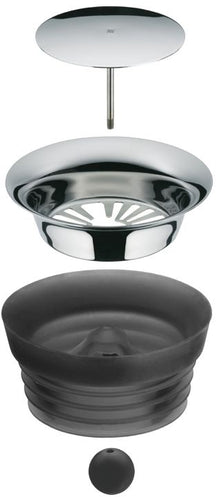 WMF Basic Wasserkaraf - Tropffrei - Inkl. Fruchtfilter - Schwarz / Silber - 1,5 Liter