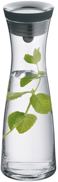 WMF Basic Wasserkaraf - Tropffrei - Inkl. Fruchtfilter - Schwarz / Silber - 1,5 Liter