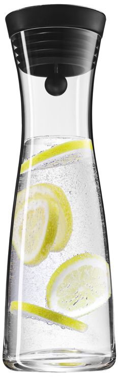 WMF Basic Wasserkaraf - Tropffrei - Inkl. Fruchtfilter - Schwarz / Silber - 1,5 Liter