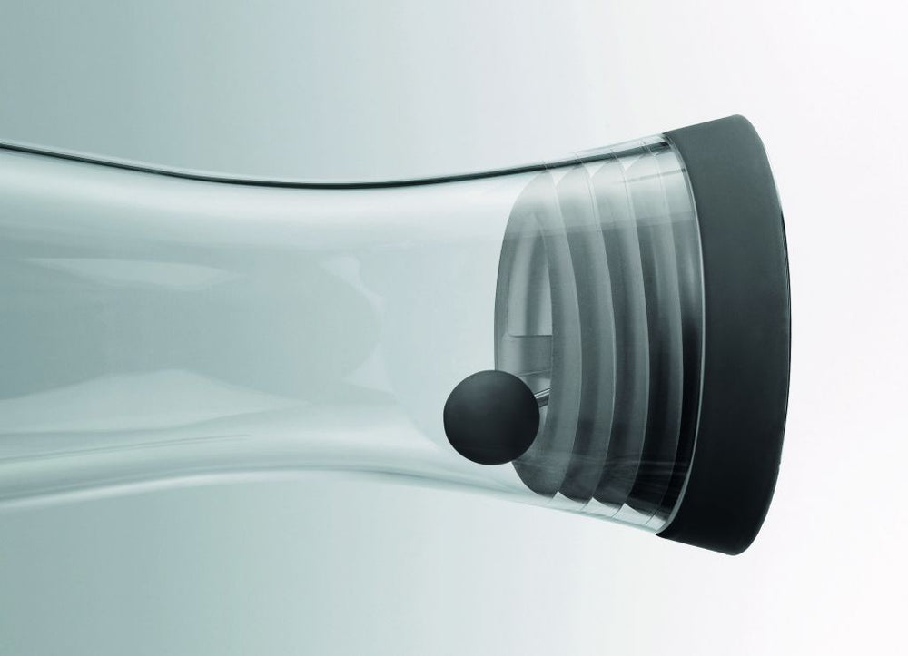 WMF Basic Wasserkaraf - Tropffrei - Inkl. Fruchtfilter - Schwarz / Silber - 1,5 Liter