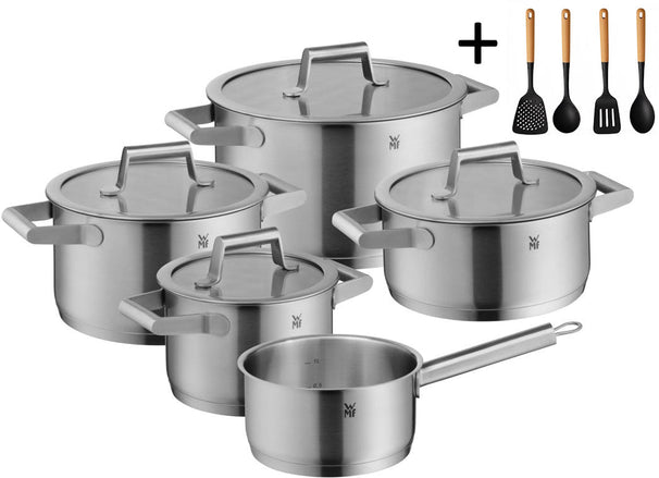 WMF Topfset Comfort Line - 5-teilig - Inklusive GRATIS Cookinglife Kochgeschirr Set - Kochtopf ø 16, 20, 20 und 24 cm sowie Stielkasserolle ø 16 cm