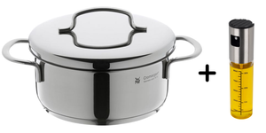 WMF Kochtopf Mini flach - ø 14 cm / 900 ml - Inklusive Frei Cookinglife Ölsprüher 100 ml - Geeignet für alle Wärmequellen