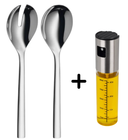 WMF Salatbesteck Nuova 2-teilig - 25 cm - Inklusive Frei Cookinglife Ölsprüher 100 ml