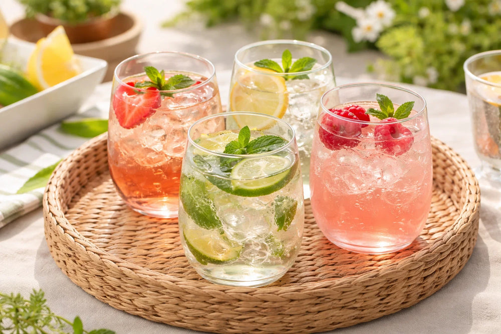 Cookinglife Kunststoff-Wassergläser – CampVibe – Outdoor – Unzerbrechlich – 400 ml – 4er-Set