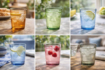 Cookinglife Wassergläser-Set, 6-teilig, 360 ml – Bunte Trinkgläser, spülmaschinenfest