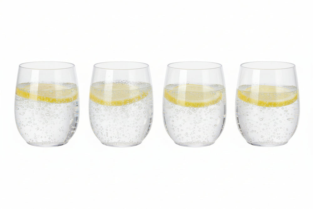 Cookinglife Kunststoff-Wassergläser – CampVibe – Outdoor – Unzerbrechlich – 400 ml – 4er-Set