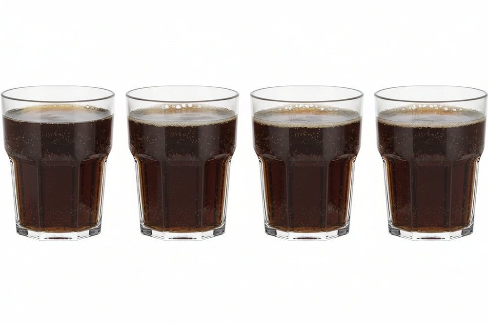 Cookinglife Kunststoff-Wassergläser, stapelbar – CampVibe – Outdoor – Unzerbrechlich – 275 ml – 4er-Set