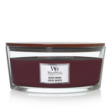 WoodWick Duftkerze Ellipse Black Cherry - 9 cm / 19 cm