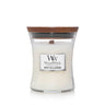 WoodWick Duftkerze Medium White Tea & Jasmine - 11 cm / ø 10 cm