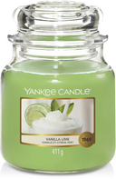 Yankee Candle Duftkerze Medium Vanilla Lime - 13 cm / ø 11 cm