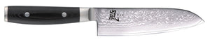 Yaxell Santoku-Messer - Klinge 16,5 cm – 69-lagiger Damaststahl – Griff aus Canvas-Micarta