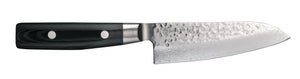 Yaxell Santoku-Messer Zen 16,5 cm – 37-lagiger Damaststahl – Raster auf Canvas-Micarta