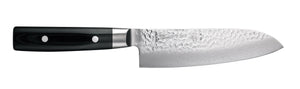 Yaxell Santoku-Messer Zen 16,5 cm – 37-lagiger Damaststahl – Griff aus Canvas-Micarta