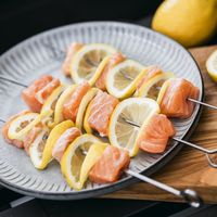 Geräucherte Lachs-Zitronen-Spieße