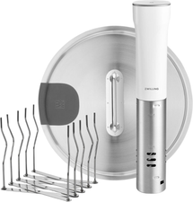 Zwilling Sous Vide Set (Sous Vide Stick, Sous Vide Rack und Sous Vide Deckel) Enfinigy – Weiß – 3-teiliges Set