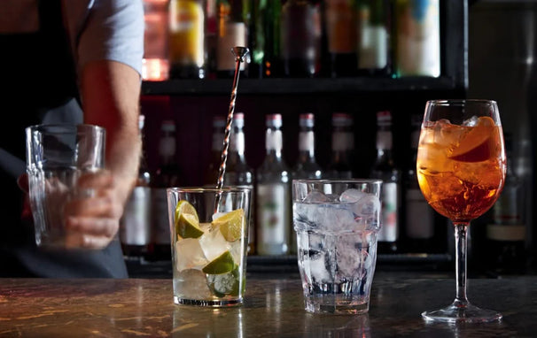 Bormioli Rocco Wassergläser Rock Bar 270 ml - 6 Stück + Cookinglife Karaffe 1 Liter