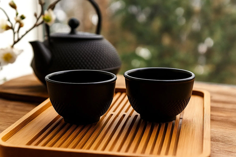 Cookinglife Teetassen - Gusseisen - Schwarz - 2 Stück