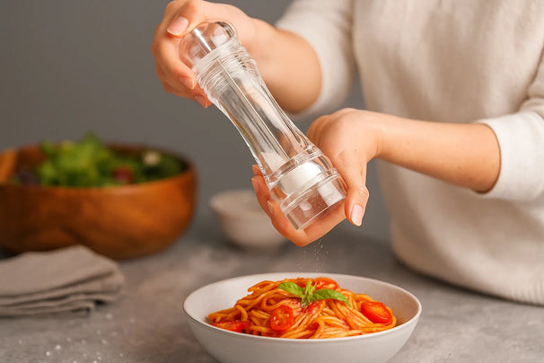 Cookinglife Salzmühle Rocca Transparent - Keramik Mahlwerk - 21,5 cm