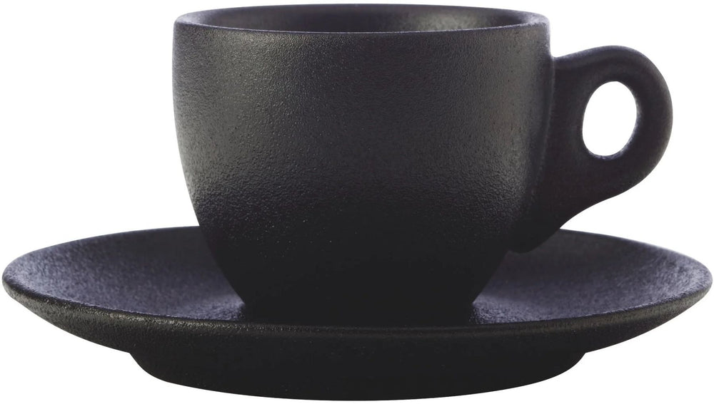 Maxwell & Williams Tasse und Untertasse Caviar Black 80 ml